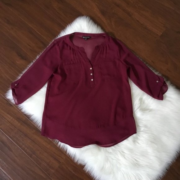 Express Tops x 2 (Maroon and Black Lace) - Picture 4 of 14